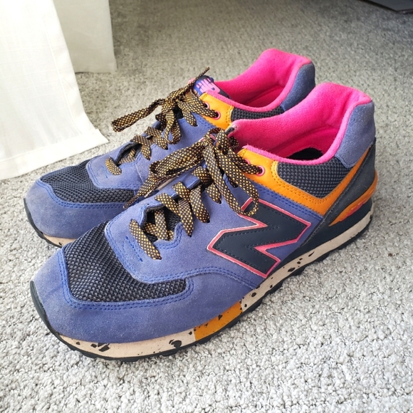 New Balance Other - New Balance 574 Blue, Pink, and Orange Sneakers Men's 9